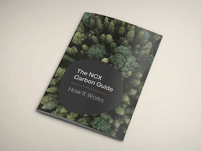 NCX Carbon Guide cover photo featuring an aerial shot above a forest