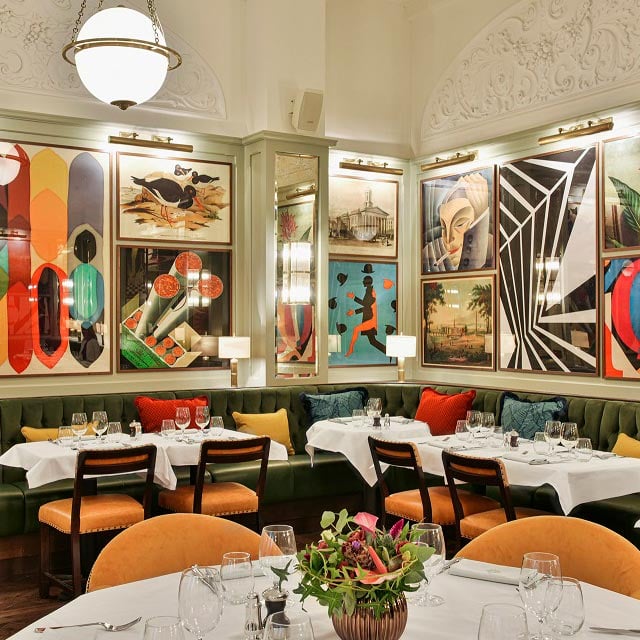 The Art Deco inspired dining room at The Ivy on Buchanan Street The Art Deco inspired dining room at The Ivy on Buchanan Street